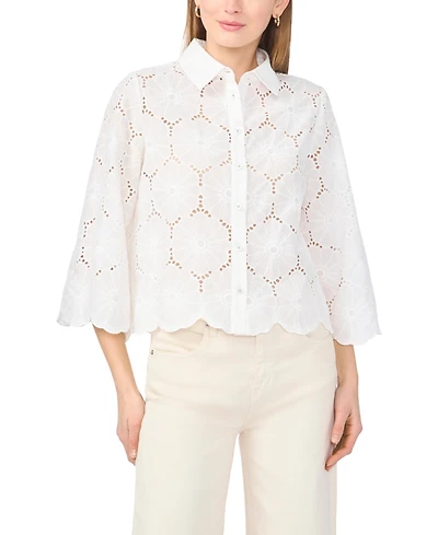 Vince Camuto Women's Long-Sleeve Collared Shirt