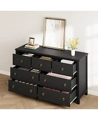 gaomon 7 Drawer Modern Dresser and Tv Stand, 54" Wide Wooden Storage Cabinet for Bedroom Living Room