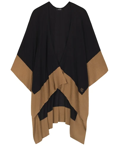 Lauren Ralph Tissue Weight Border Ruana