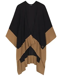 Lauren Ralph Tissue Weight Border Ruana