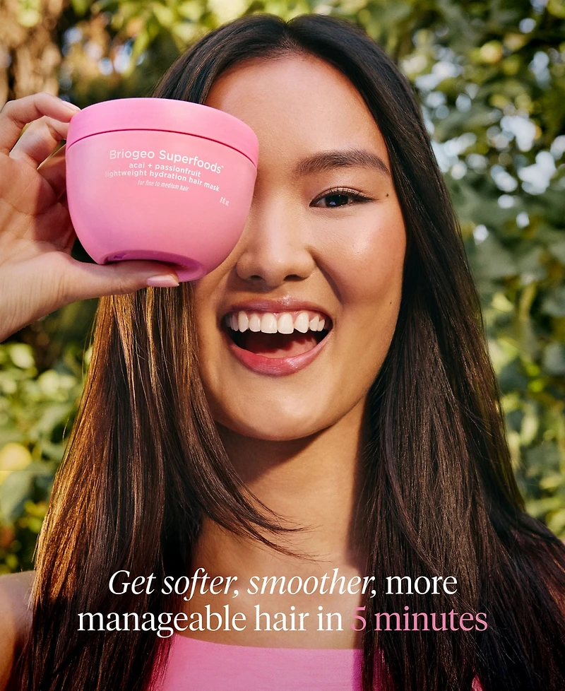 Briogeo Acai + Passionfruit Lightweight Hydration Hair Mask, 8 oz.