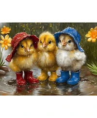 SunsOut Ducklings in the Rain 500 piece Jigsaw Puzzle for Adults