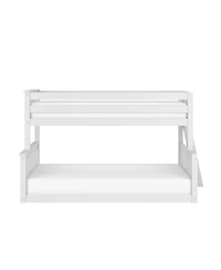 Max and Lily Twin over Full Low Bunk Bed with Ladder on End For Kids