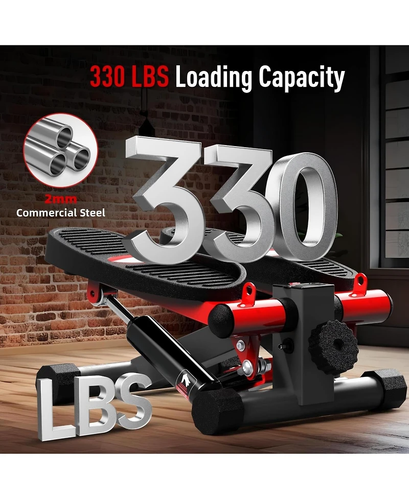 Harison Mini Stepper with Lcd Monitor, 300LBS Capacity Portable Stair Stepper