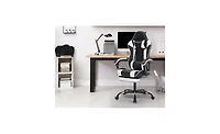 Flynama Massage Gaming Chair with Footrest,Ergonomic Gamer Chair