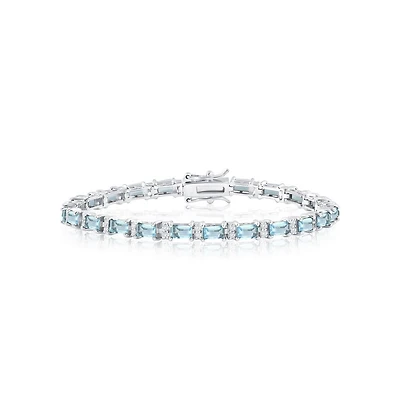 Simona Emerald Bracelet in Sterling Silver