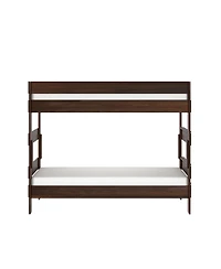 Max and Lily Twin over Bunk Bed, Farmhouse Solid Wood Beds for Kids, Driftwood