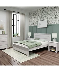 Max & Lily Farmhouse Queen Panel Bed, Pecan