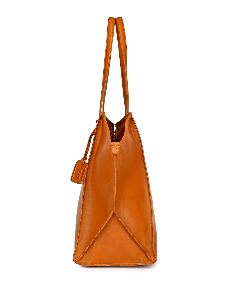 Old Trend Iris Large Leather Carryall Tote Handbag