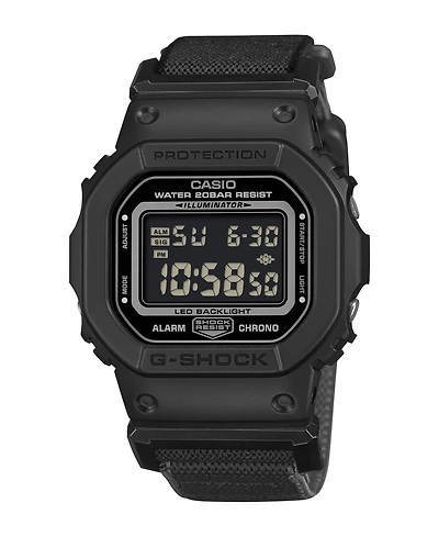 G-Shock Men's Japanese Quartz Digital Black and Gray Cloth Watch 42.8mm