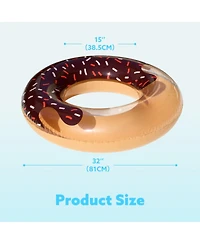 Gnuadz 4 Pack 32" Inflatable Pool Tube Ring Floats Donut Swim Beach Party Toys