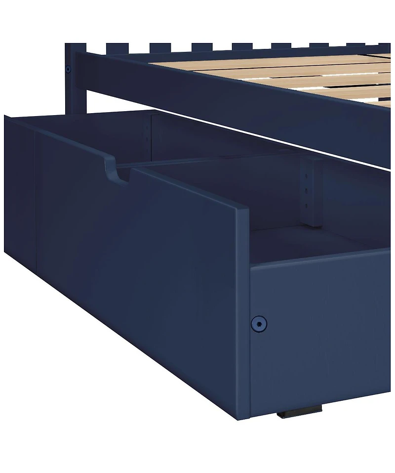 Max and Lily Solid Wood Twin over Bunk Bed for Kids with Underbed Storage Drawers