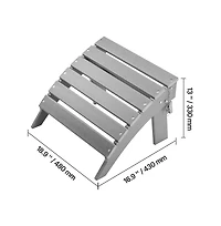 Sugift Folding Adirondack Ottoman , Hdpe Weather-Resistant Patio Footrest for Adirondack Chair