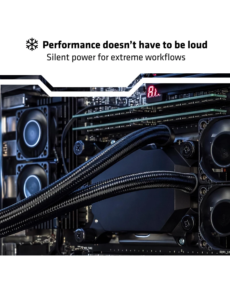 Clx Horus Creator Workstation-Liquid Cooled Amd Ryzen Threadripper 9980X 3.2GHz 64-Core, 256GB DDR5, Rtx 5090 32GB, 4TB Ssd, WiFi, Windows 11 Pro