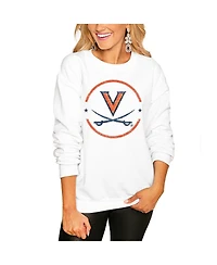 Gameday Couture Women's White Virginia Cavaliers End Zone Oversized Sweatshirt