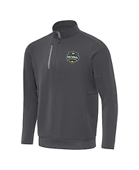 Antigua Men's Gray Michigan Wolverines 2026 Ncaa Men's Basketball National Champions Generation Quarter-Zip Pullover Sweatshirt