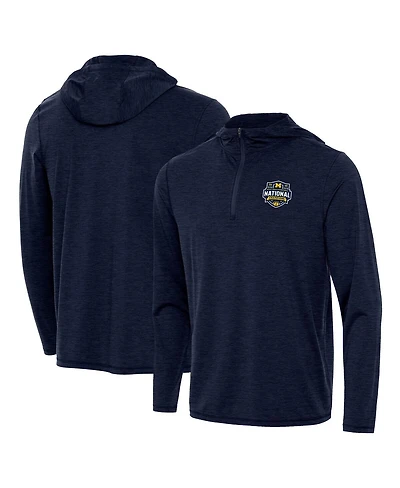 Antigua Men's Navy Michigan Wolverines 2026 Ncaa Men's Basketball National Champions Tidy Quarter-Zip Hoodie