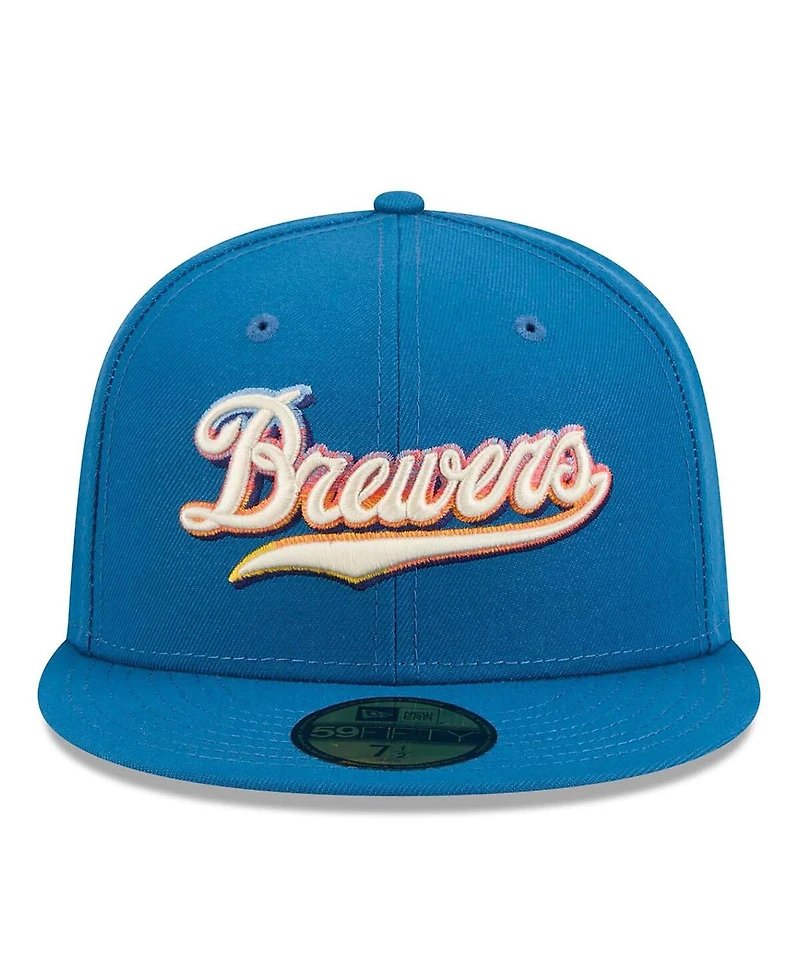 New Era Men's Blue Milwaukee Brewers 2026 City Connect 59FIFTY Fitted Hat