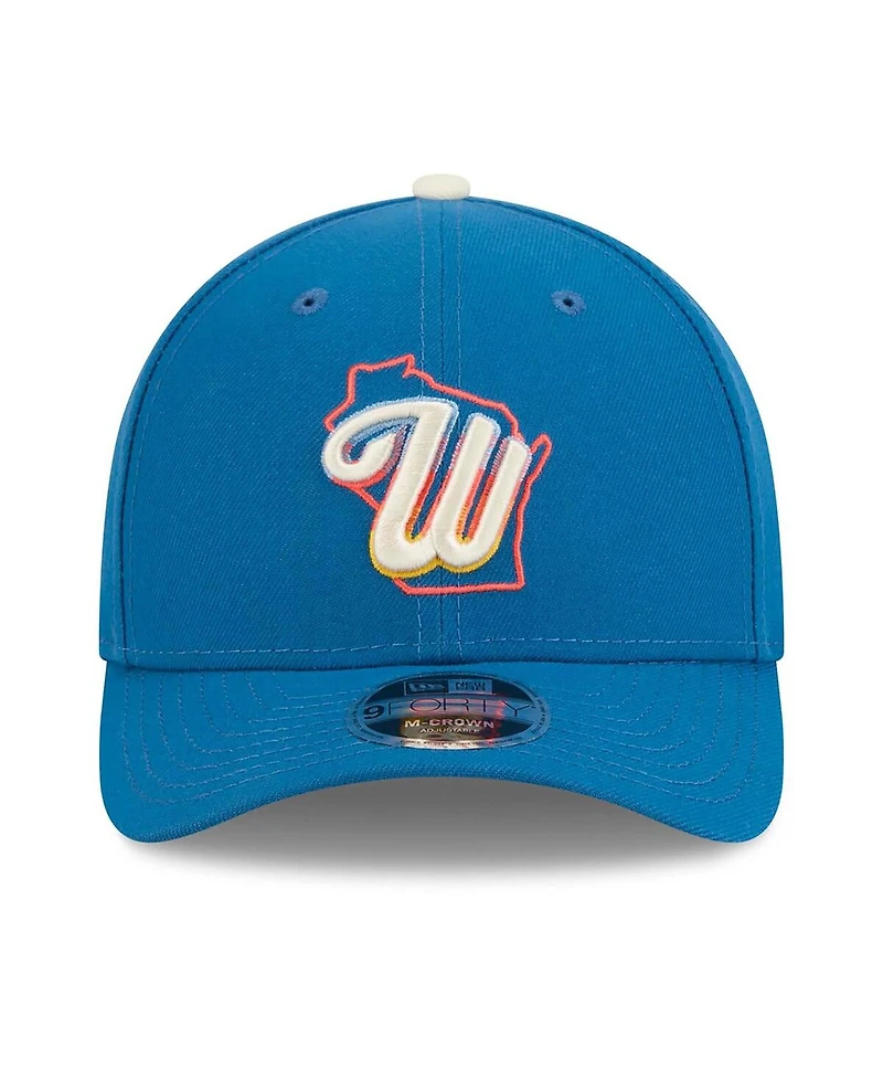 New Era Men's Blue Milwaukee Brewers 2026 City Connect 9FORTY M-Crown Adjustable Hat
