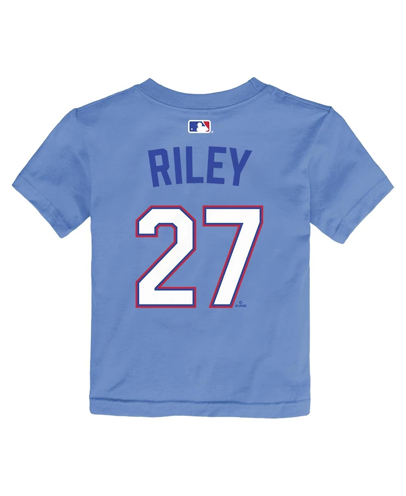 Nike Toddler Austin Riley Powder Blue Atlanta Braves 2026 City Connect Name Number T-Shirt