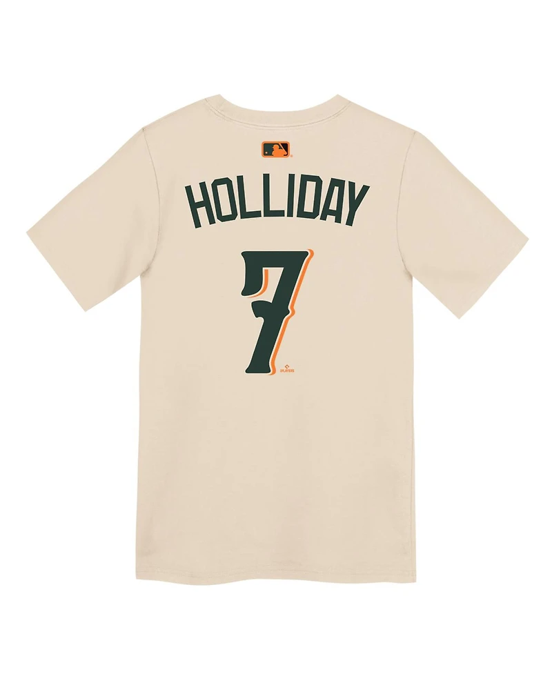 Nike Preschool Jackson Holliday Cream Baltimore Orioles 2026 City Connect Name Number T-Shirt