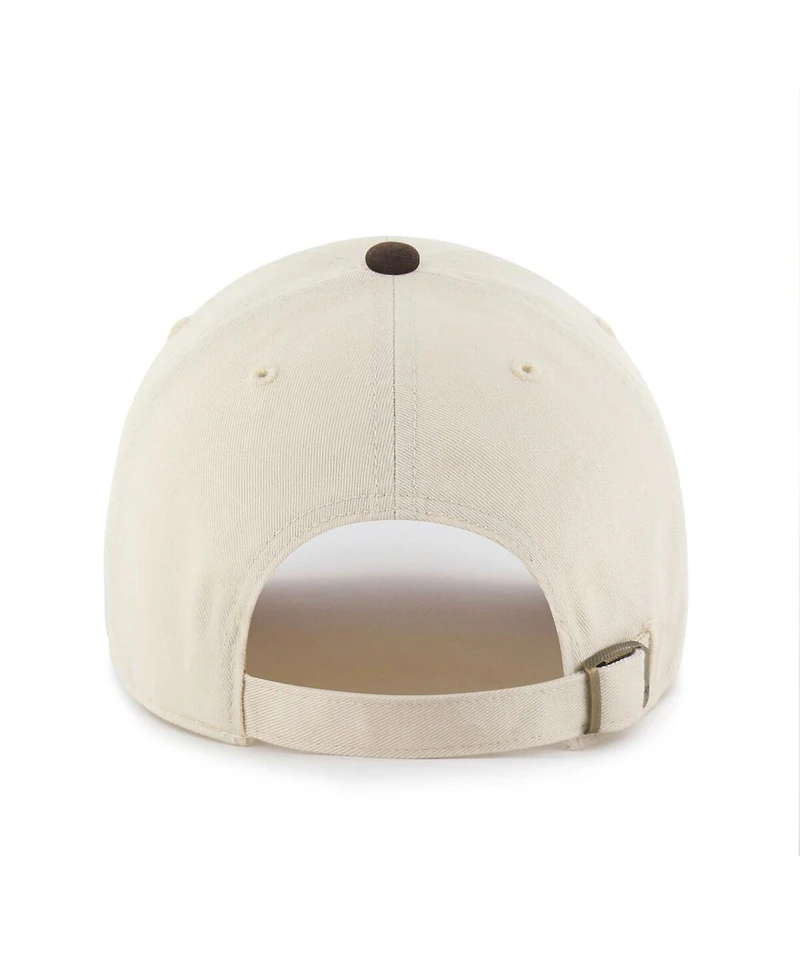 '47 Brand Men's Natural/Brown Detroit Tigers Two-Tone Fashion Clean Up Adjustable Hat
