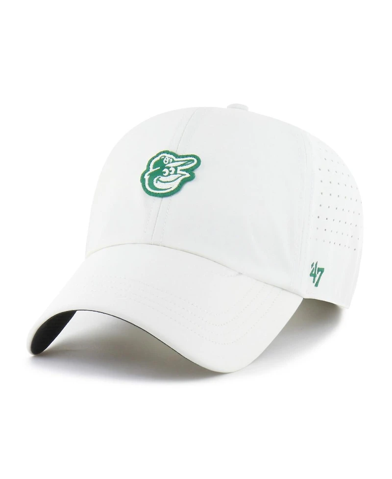 '47 Brand Men's White Baltimore Orioles Elevated Greens Clean Up Adjustable Hat