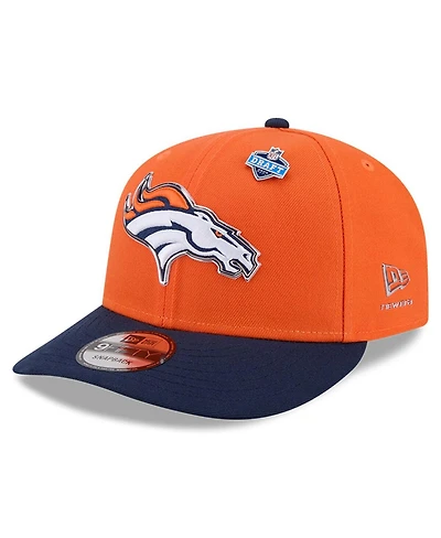 New Era Big Boys and Girls Orange/Navy Denver Broncos 2026 Nfl Draft Pre-Curved 9FIFTY Snapback Hat