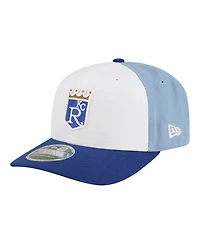 New Era Men's White/Light Blue Kansas City Royals Player Replica 9SEVENTY Adjustable Hat