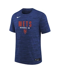 Nike Big Boys and Girls Royal New York Mets Authentic Collection Velocity Dri-fit T-Shirt