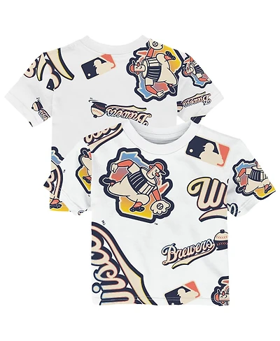 Outerstuff Baby Boys and Girls White Milwaukee Brewers 2026 City Connect Game Day T-Shirt