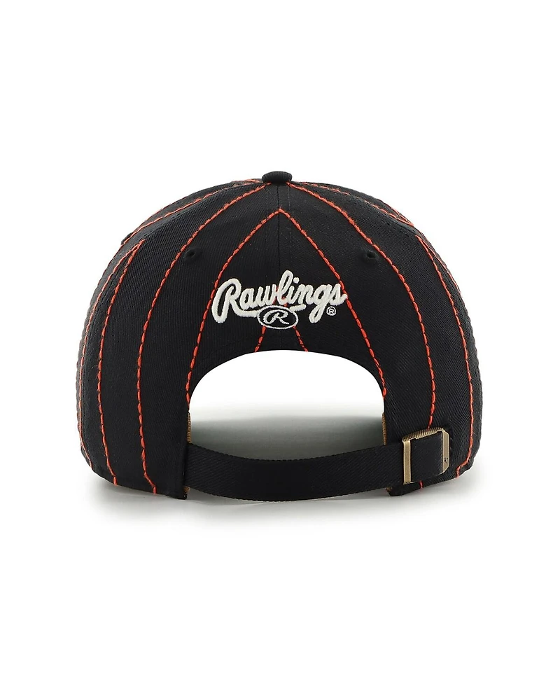 '47 Brand x Rawlings Men's Black Baltimore Orioles Pinstripe Hitch Adjustable Hat