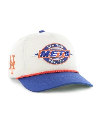 '47 Brand Men's Natural/Royal New York Mets Frame Out Hitch Adjustable Hat