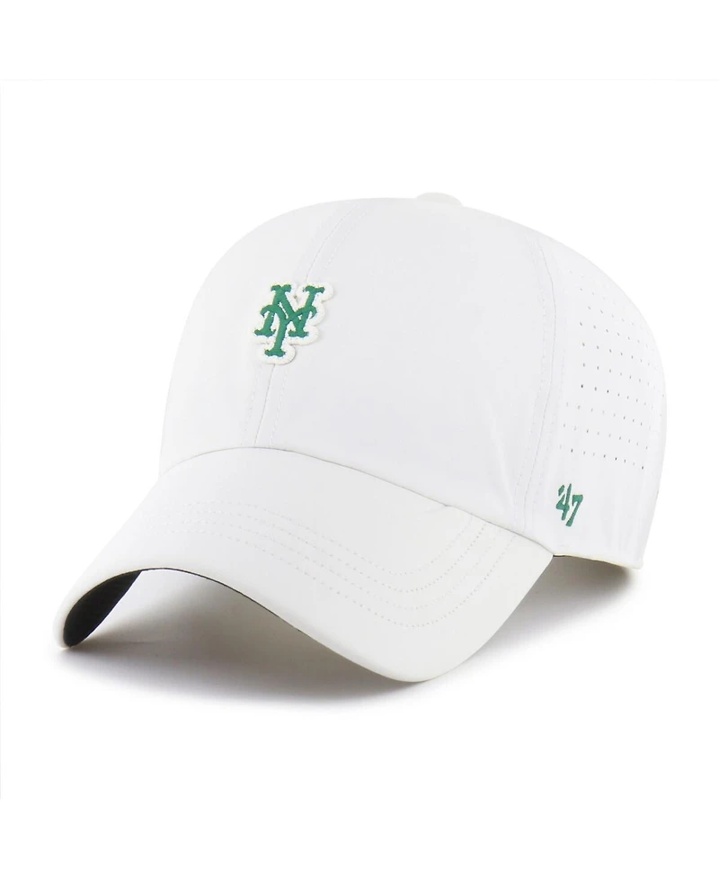 '47 Brand Men's White New York Mets Elevated Greens Clean Up Adjustable Hat