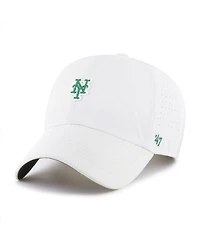 '47 Brand Men's White New York Mets Elevated Greens Clean Up Adjustable Hat