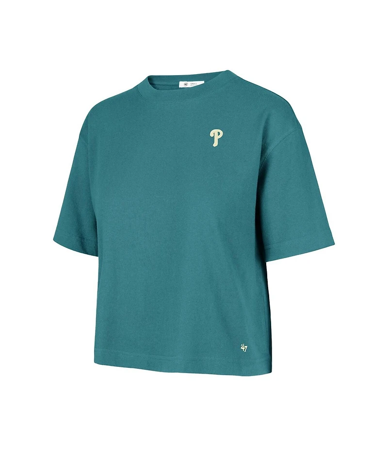 '47 Brand Women's Teal Philadelphia Phillies Contemporary Basics Leon City T-Shirt