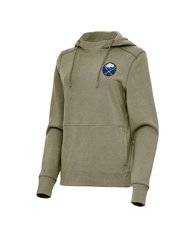 Antigua Women's Olive Buffalo Sabres Justice Pullover Hoodie