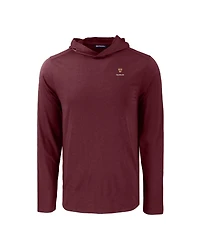 Cutter & Buck Men's Maroon Harvard Crimson Coastline Epic Comfort Eco Long Sleeve Hoodie T-Shirt
