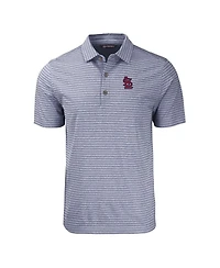 Cutter & Buck Men's Heather Navy St. Louis Cardinals Forge Eco Heathered Stripe Stretch Polo Shirt