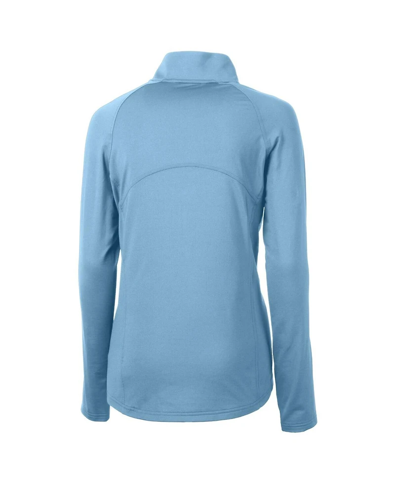 Cutter & Buck Women's Carolina Blue North Carolina Tar Heels Alumni Adapt Eco Knit Stretch Half-Zip Pullover Top