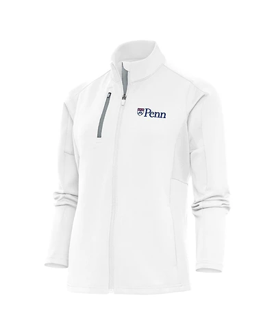 Antigua Women's White Pennsylvania Quakers Generation Full-Zip Jacket