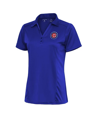 Antigua Women's Royal Chicago Cubs Logo Tribute Polo Shirt