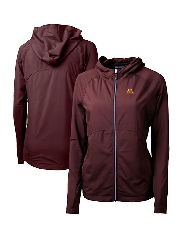 Cutter & Buck Women's Maroon Minnesota Golden Gophers Adapt Eco Knit Full-Zip Hoodie