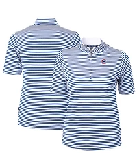 Cutter & Buck Women's Blue Chicago Cubs Virtue Eco Pique Stripe Top