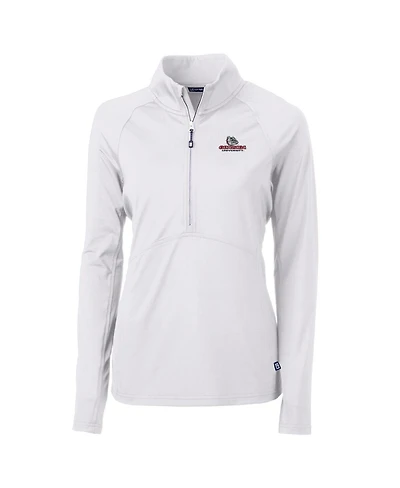 Cutter & Buck Women's White Gonzaga Bulldogs Adapt Eco Knit Half-Zip Pullover Jacket