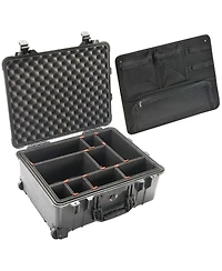 Pelican 1560TP Watertight Wheeled Hard Case with TrekPak Divider System,Bundle with PC1569 Lid Organizer