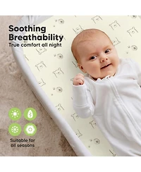 KeaBabies Bassinet Sheet for Boys, Girls, 2-Pack Soothe Bassinet Sheets for Baby Delight Dreamer Bedside Sleeper, Rectangle 32x21
