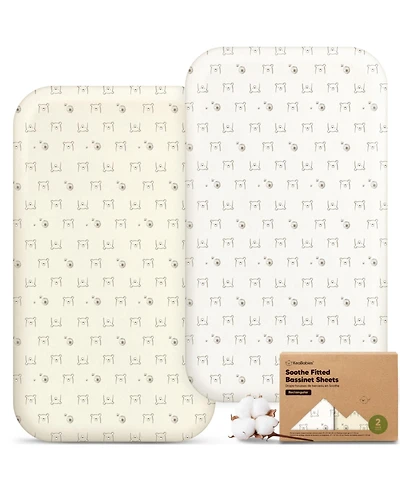 KeaBabies Bassinet Sheet for Boys, Girls, 2-Pack Soothe Bassinet Sheets for Baby Delight Dreamer Bedside Sleeper, Rectangle 32x21