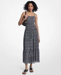 Michael Kors Women's Smocked Midi Dress