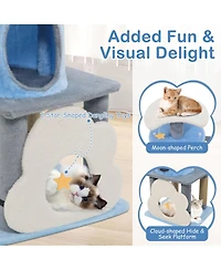 Cozito Cat Tree 31.5 inch Cute Modern Multi-Level Kitten Tower